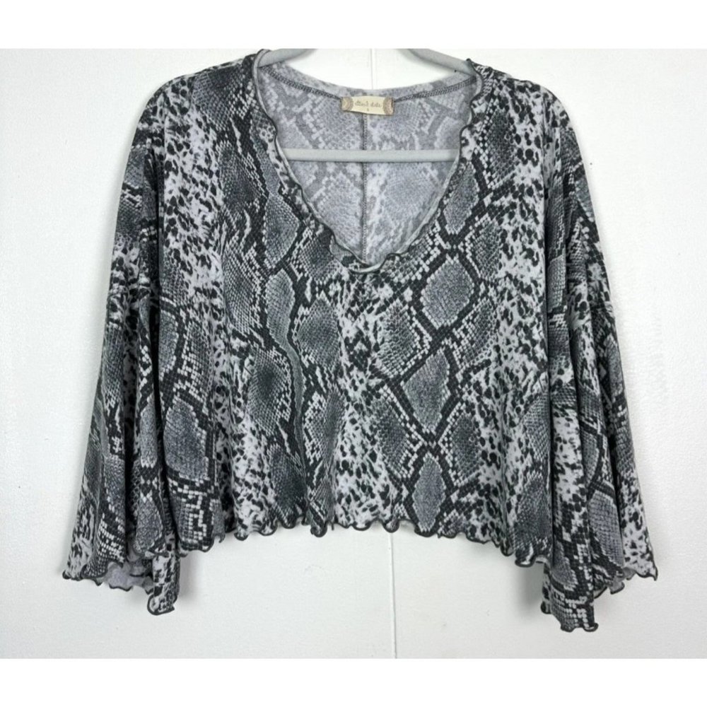 Altard State Womens Snake Skin Crop Top Large